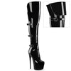 JUBILANT-3018 Overkneestiefel Plateauschuhe Schwarz von Pleaser