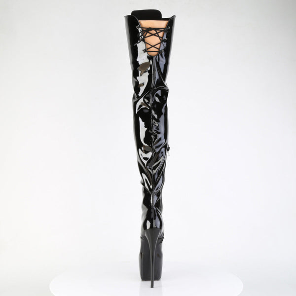 JUBILANT-4012 Overkneestiefel Plateauschuhe Schwarz von Pleaser – Ansicht 4