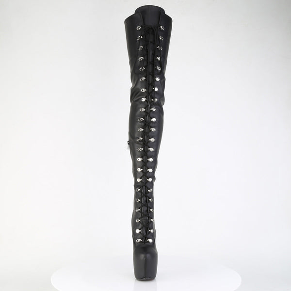 JUBILANT-4012 Overkneestiefel Plateauschuhe Schwarz von Pleaser – Ansicht 2