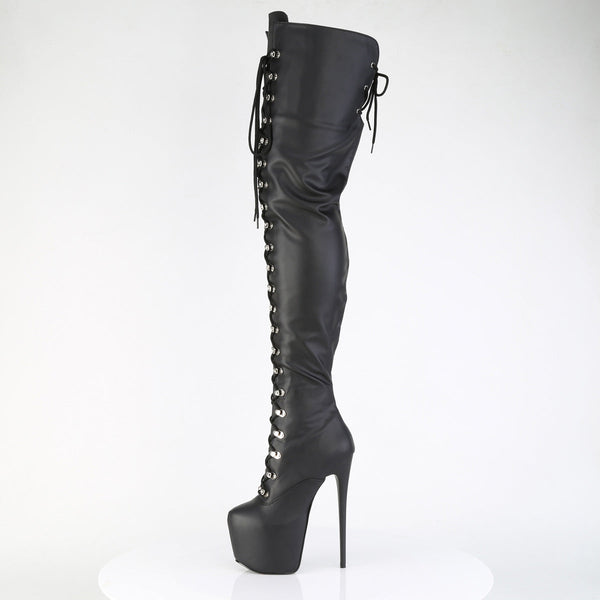JUBILANT-4012 Overkneestiefel Plateauschuhe Schwarz von Pleaser – Ansicht 3
