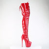 JUBILANT-4012 Overkneestiefel Plateauschuhe Rot von Pleaser – Ansicht 5