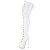 JUBILANT-4012 Overkneestiefel Plateauschuhe Weiß von Pleaser – Ansicht 3
