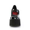 KERA-08 Plateau Schuh schwarz Lack Mary Janes von DemoniaCult – Ansicht 2