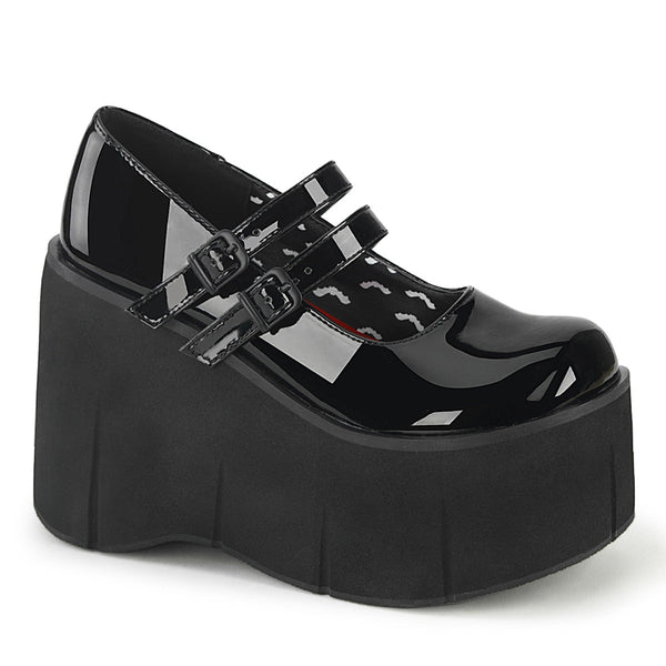 KERA-08 Plateau Schuh schwarz Lack Mary Janes von DemoniaCult