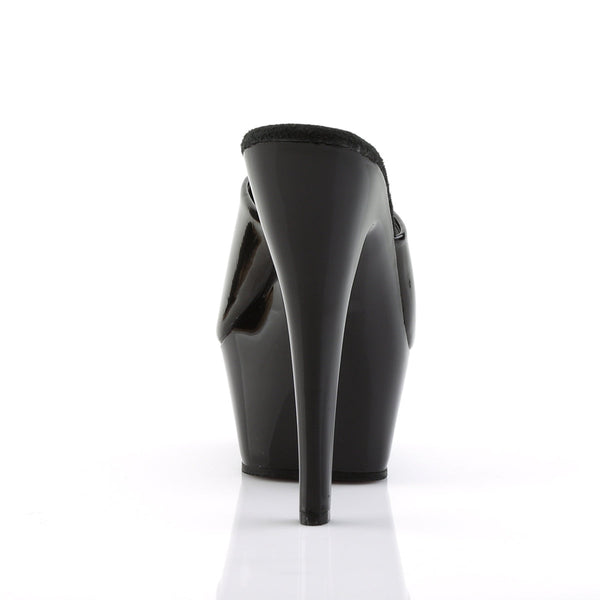 KISS-201 Plateau Pantoletten Lack Schwarz von Pleaser – Ansicht 4