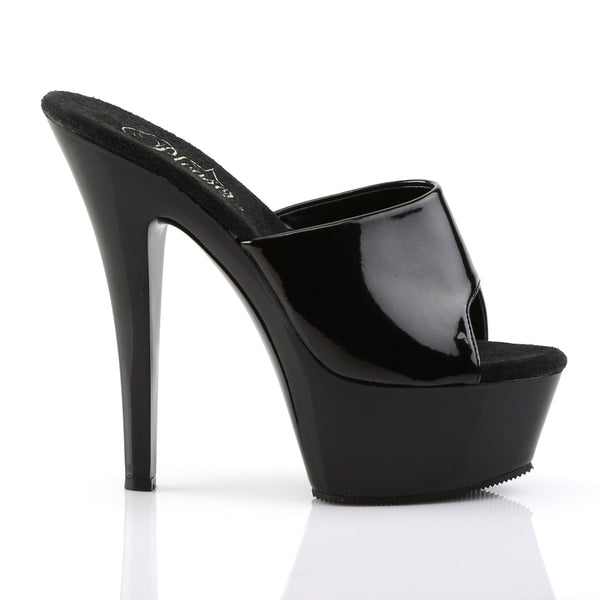 KISS-201 Plateau Pantoletten Lack Schwarz von Pleaser – Ansicht 5