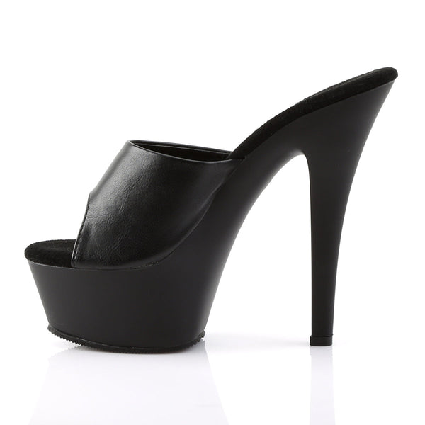 KISS-201 Plateau Pantoletten Matt Schwarz von Pleaser – Ansicht 3