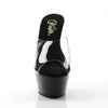 KISS-201 Plateau Pantoletten Transparent/Schwarz von Pleaser – Ansicht 2