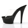 KISS-201 Plateau Pantoletten Transparent/Schwarz von Pleaser – Ansicht 3