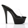 KISS-201 Plateau Pantoletten Transparent/Schwarz von Pleaser – Ansicht 5