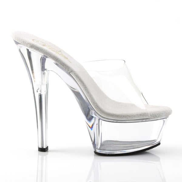 KISS-201 Plateau Pantoletten Transparent von Pleaser – Ansicht 5