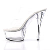 KISS-202 Plateau Pantoletten Transparent von Pleaser – Ansicht 3