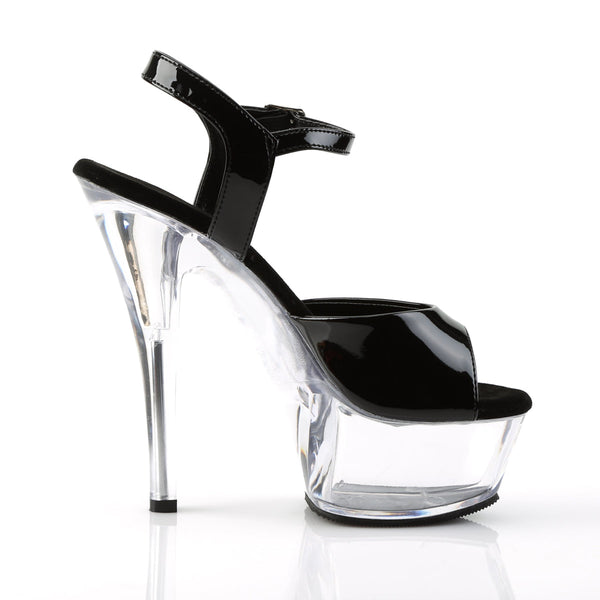 KISS-209 Plateau Sandaletten Schwarz/Transparent von Pleaser – Ansicht 5