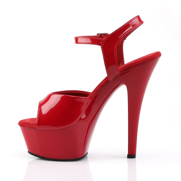 KISS-209 Sandalette Plateauschuhe Rot von Pleaser – Ansicht 3