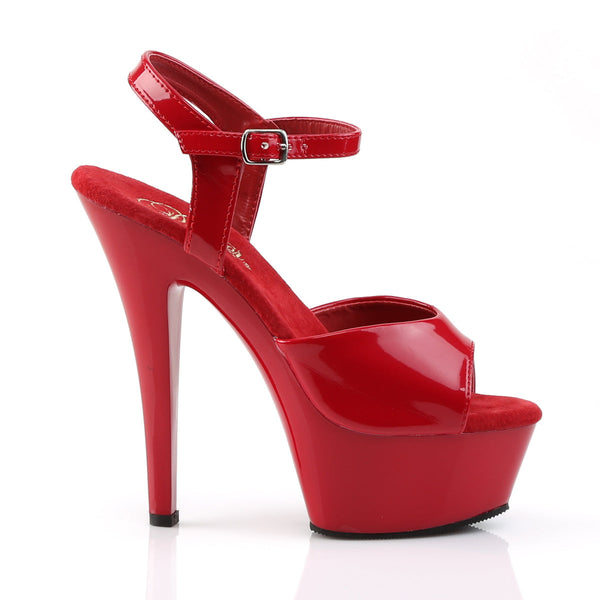KISS-209 Sandalette Plateauschuhe Rot von Pleaser – Ansicht 5