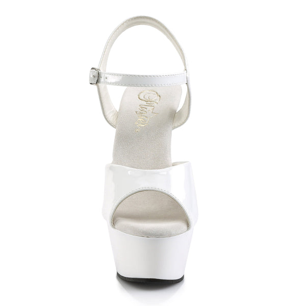 KISS-209 Plateau Sandaletten Lack Weiß von Pleaser – Ansicht 2