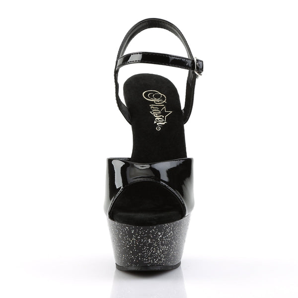 KISS-209MG Plateau Sandaletten Schwarz/Glitter von Pleaser – Ansicht 2