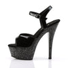 KISS-209MG Plateau Sandaletten Schwarz/Glitter von Pleaser – Ansicht 3