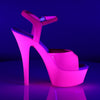 KISS-209UV Plateau Sandaletten Neon Pink UV von Pleaser – Ansicht 5