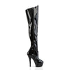 KISS-3010 Plateau Overknee Stiefel - Schwarz von Pleaser – Ansicht 5
