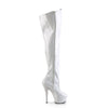 KISS-3010 Plateau Overknee Stiefel Weiß Lack von Pleaser – Ansicht 5