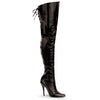 LEGEND-8899 Overknee Stiefel Schwarz Echtleder von Pleaser