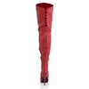 LEGEND-8899 Overknee Stiefel Rot Echtleder von Pleaser – Ansicht 4
