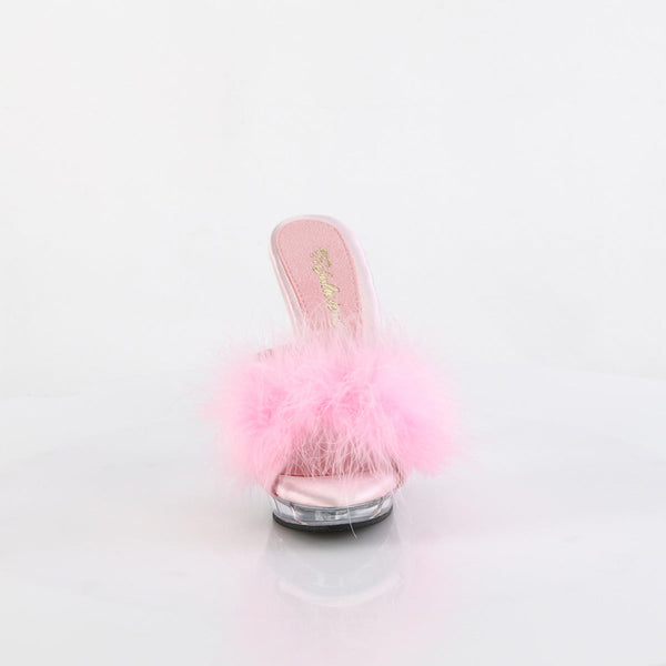 LIP-101-8 Plateau Pantoletten Baby Pink/Transparent von Fabulicious – Ansicht 2