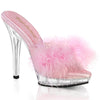 LIP-101-8 Plateau Pantoletten Baby Pink/Transparent | Fabulicious
