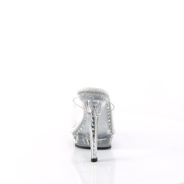LIP-101LS Plateau Pantoletten Transparent von Fabulicious – Ansicht 4