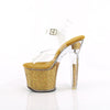 LOVESICK-708SG - Plateau High Heel Sandaletten - Gold Glitzer von Pleaser – Ansicht 3