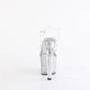 LOVESICK-708SG - Plateau High Heel Sandaletten - Transparent/Silber Glitzer von Pleaser – Ansicht 4