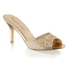 LUCY-01 Pantoletten Gold von Fabulicious