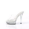 MAJESTY-501 Plateau Pantoletten - Transparent/Weiß von Fabulicious – Ansicht 3