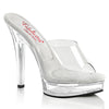 MAJESTY-501 Plateau Pantoletten - Transparent/Weiß von Fabulicious