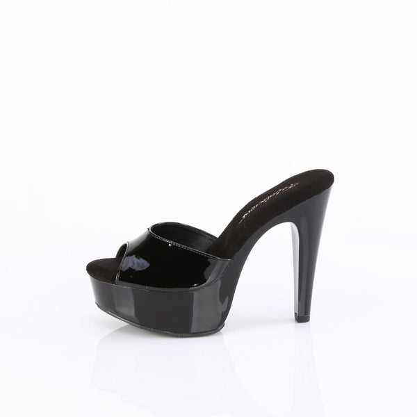 MARTINI-501 Plateau Pantoletten Schwarz Lack von Pleaser – Ansicht 3