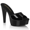 MARTINI-501 Plateau Pantoletten Schwarz Lack | Pleaser