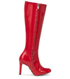 Michael Soul DONNA - Klassische Stiletto Stiefel in rot lack SALE