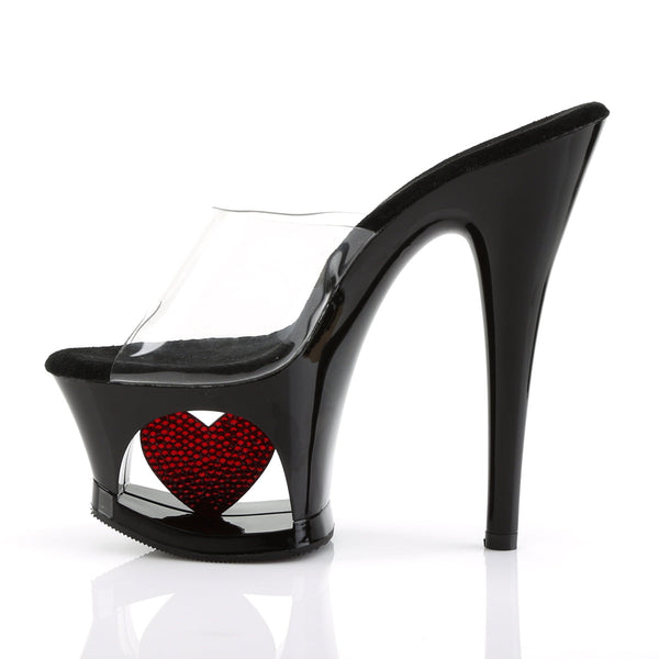 MOON-701HRS Plateau Pantoletten schwarz von Pleaser – Ansicht 3