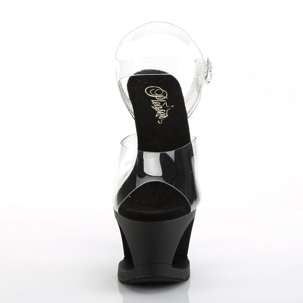 MOON-708 Plateau High Heels Sandaletten - Schwarz von Pleaser – Ansicht 2