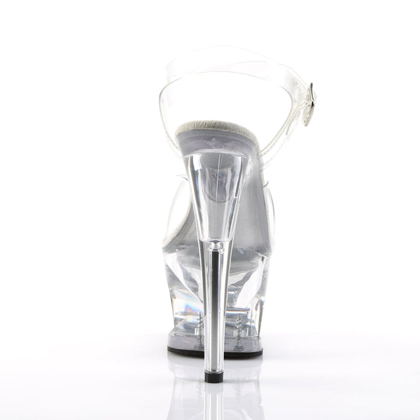 MOON-708 Plateau Sandaletten Transparent von Pleaser – Ansicht 4