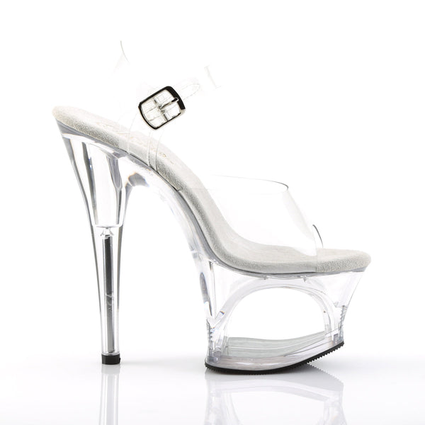 MOON-708 Plateau Sandaletten Transparent von Pleaser – Ansicht 5