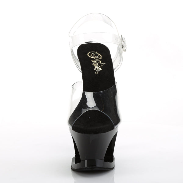 MOON-708HRS Plateau Sandaletten Schwarz von Pleaser – Ansicht 2