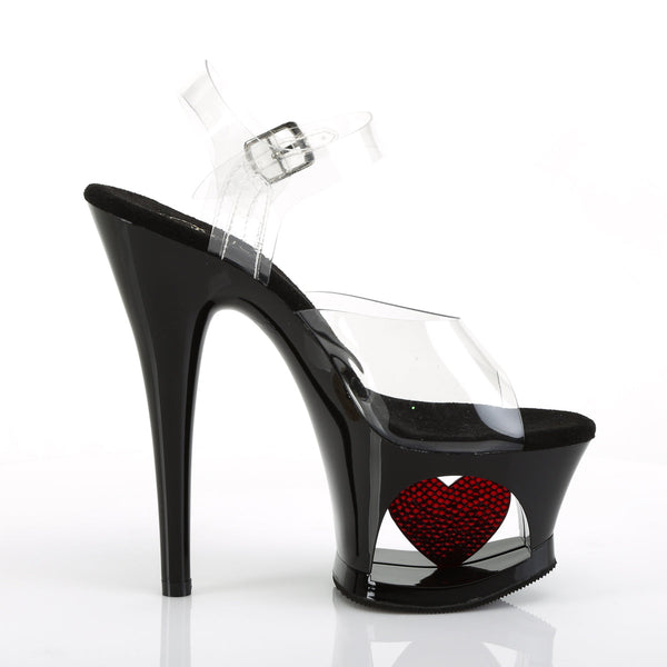 MOON-708HRS Plateau Sandaletten Schwarz von Pleaser – Ansicht 5
