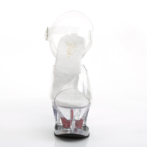 MOON-708HRS Plateau Sandaletten Transparent von Pleaser – Ansicht 2