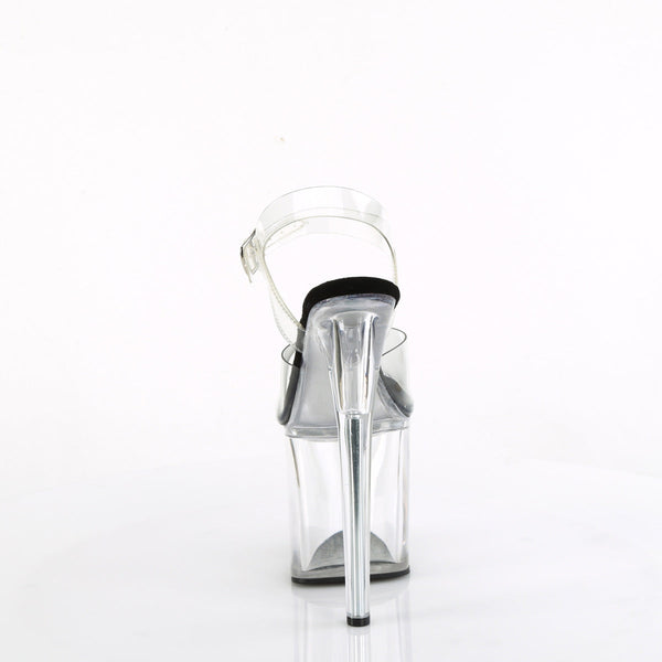 NAUGHTY-808 - Plateau High Heel Sandaletten - Schwarz/Transparent von Pleaser – Ansicht 4