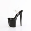 NAUGHTY-808 - Plateau High Heel Sandaletten - Schwarz/Transparent von Pleaser – Ansicht 3