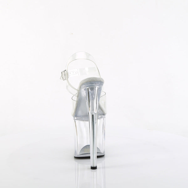 NAUGHTY-808 Plateau Sandaletten - Transparent von Pleaser – Ansicht 4