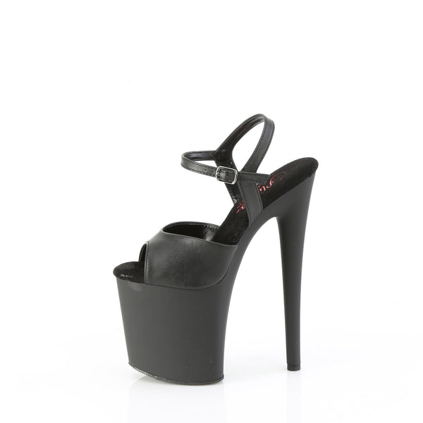NAUGHTY-809 - Plateau High Heel Sandaletten - Schwarz Matt von Pleaser – Ansicht 3