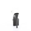 PASSION-708 - Plateau High Heel Sandaletten - Schwarz/Transparent von Pleaser – Ansicht 4